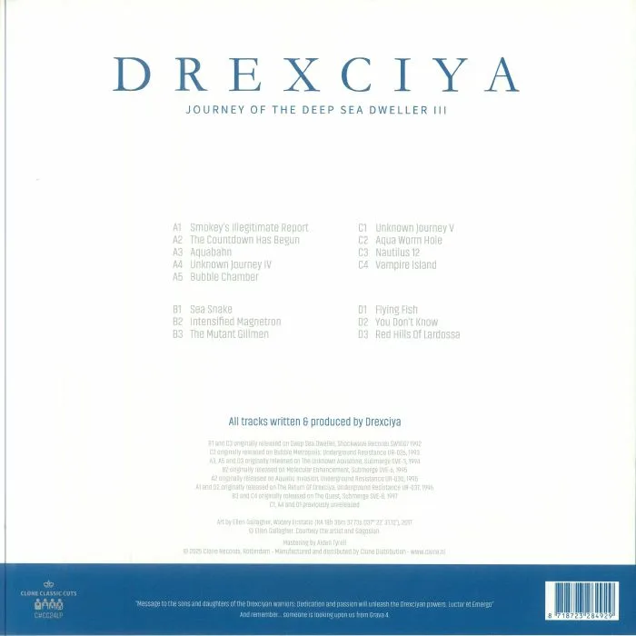 Обратная сторона обложки — DREXCIYA — Journey Of The Deep Sea Dweller III (reissue)