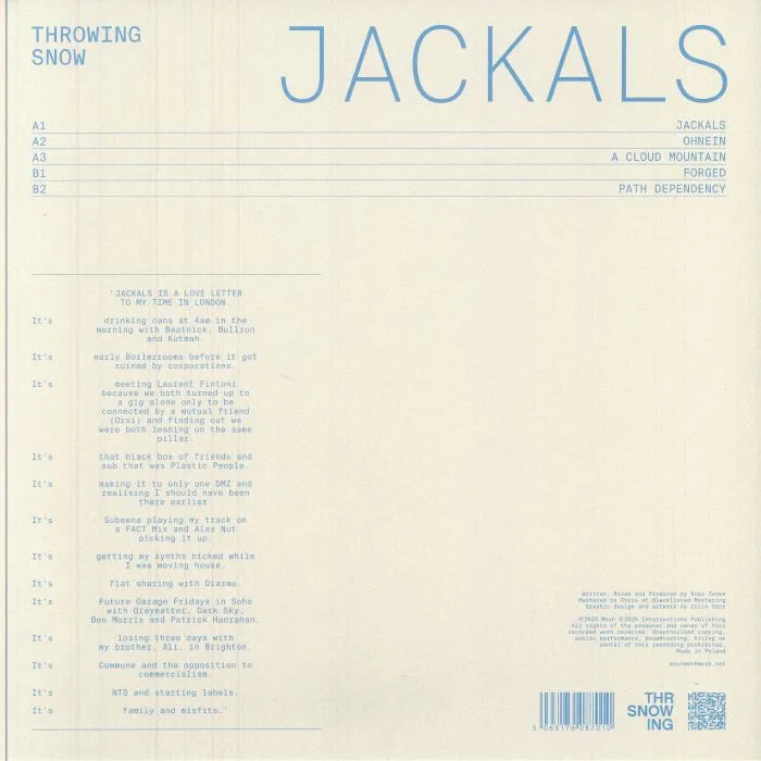 Back cover — THROWING SNOW — Jackals