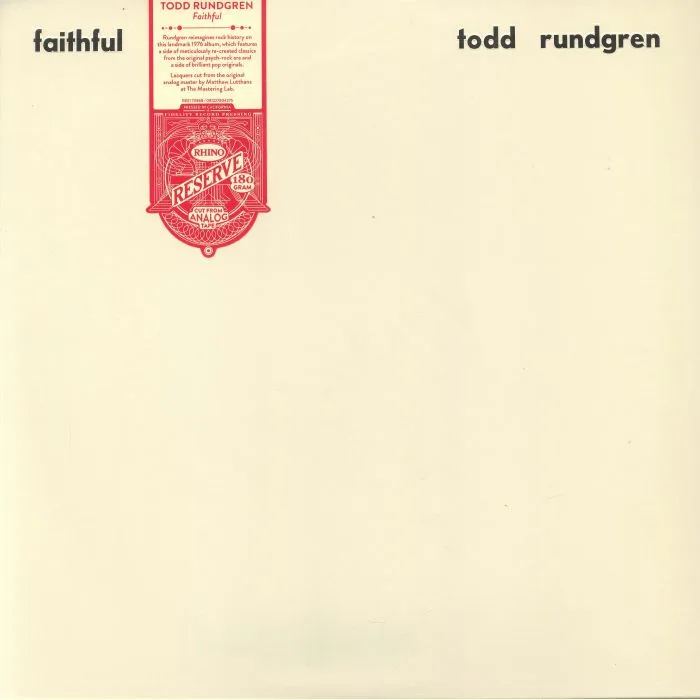 Todd RUNDGREN — Faithful (Rhino Reserve)