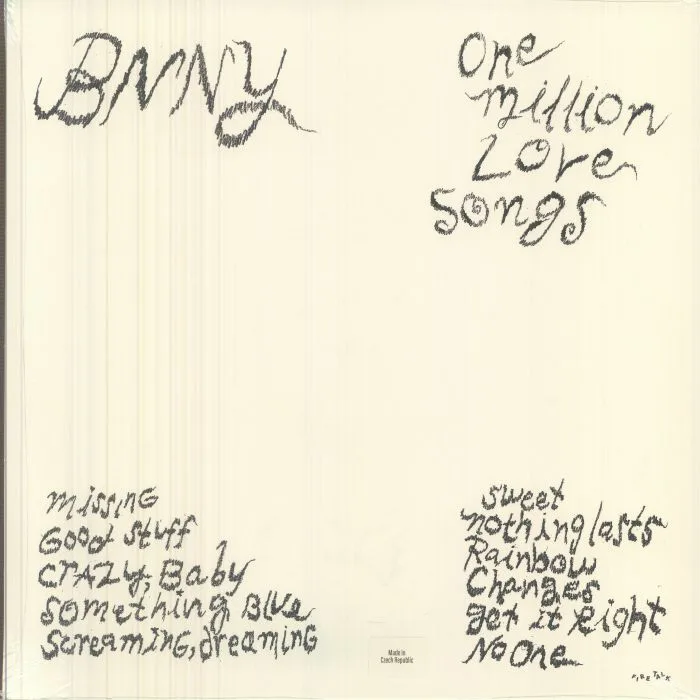 Back cover — BNNY — One Million Love Songs