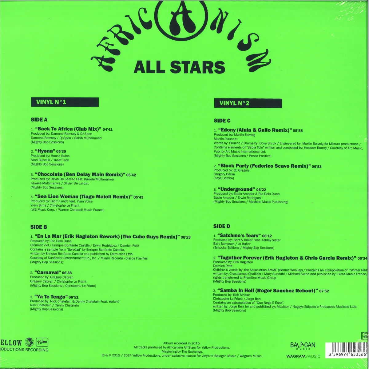 Обратная сторона обложки — Africanism Allstars — AFRICANISM IV LP 2x12"