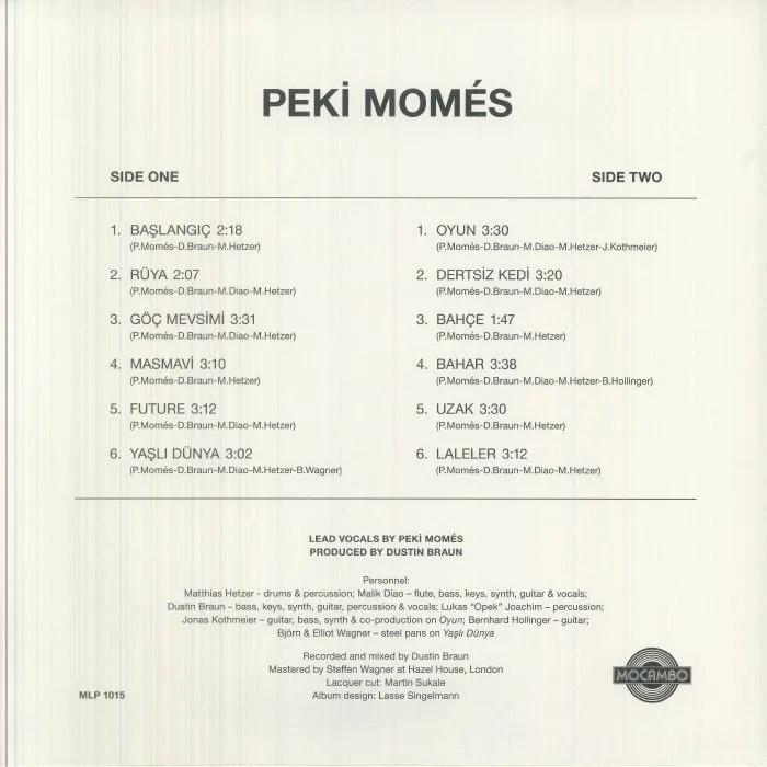 Обратная сторона обложки — Peki MOMES — Peki Momes (reissue)