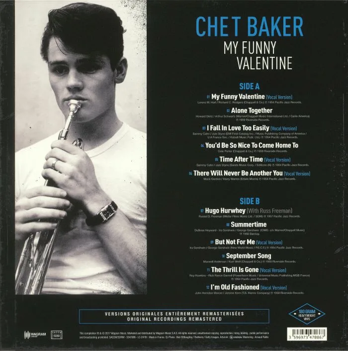 Back cover — Chet BAKER — My Funny Valentine (remastered)