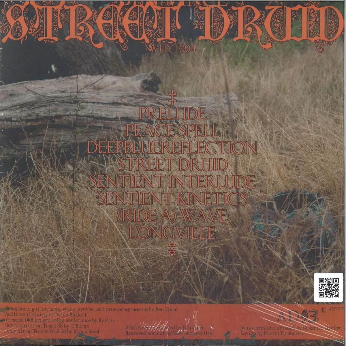 Back cover — BEN VINCE — STREET DRUID
