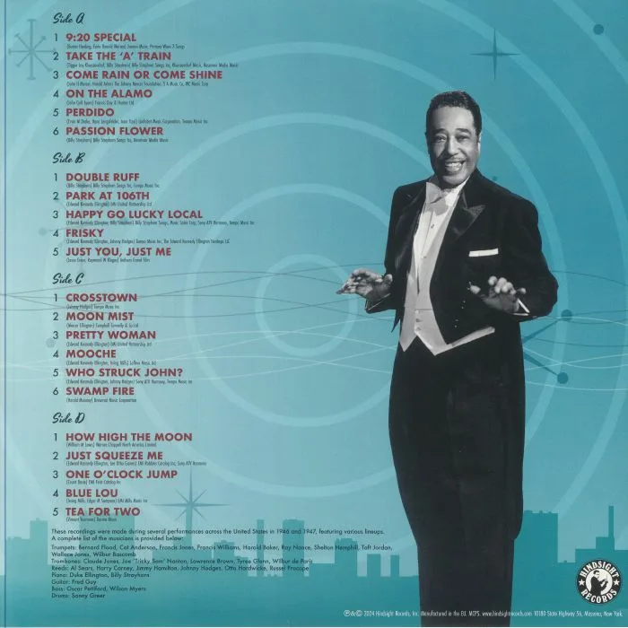 Обратная сторона обложки — Duke ELLINGTON & HIS ORCHESTRA — The Transcription Recordings (Record Store Day Black Friday RSD 2024)
