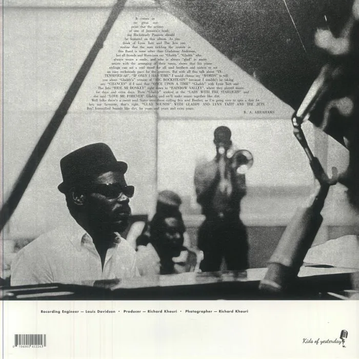 Back cover — Gladstone ANDERSON / LYNN TAITT / THE JETS — Glad Sounds Gladdy