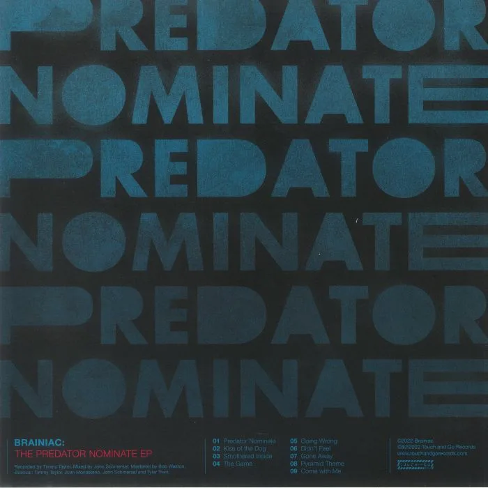 Обратная сторона обложки — BRAINIAC — The Predator Nominate EP