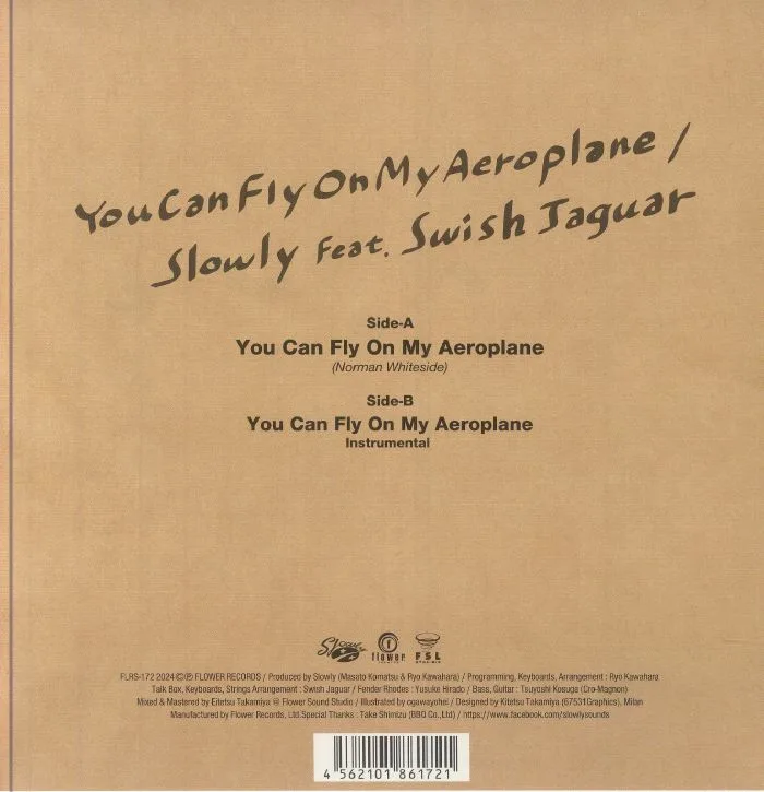 Back cover — SLOWLY feat SWISH JAGUAR — You Can Fly On My Aeroplane