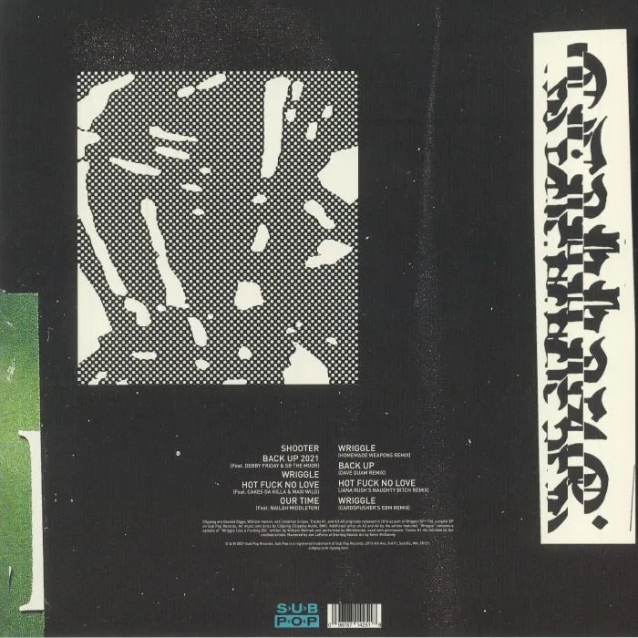 Обратная сторона обложки — CLIPPING — Wriggle (Expanded Loser Edition)