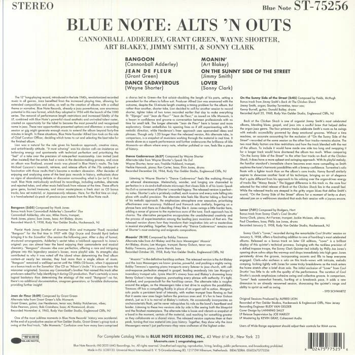 Обратная сторона обложки — VARIOUS — Alts 'N Outs (Record Store Day RSD 2025)