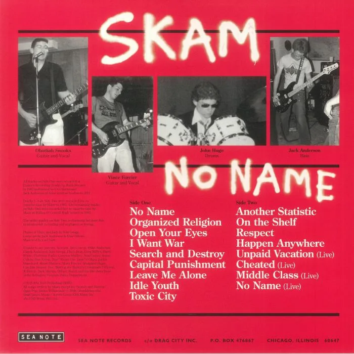 Back cover — SKAM — No Name