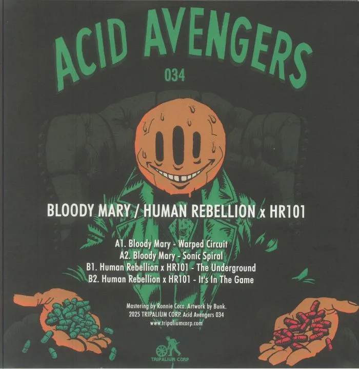 Обратная сторона обложки — BLOODY MARY / HUMAN REBELLION / HR101 — Acid Avengers 034