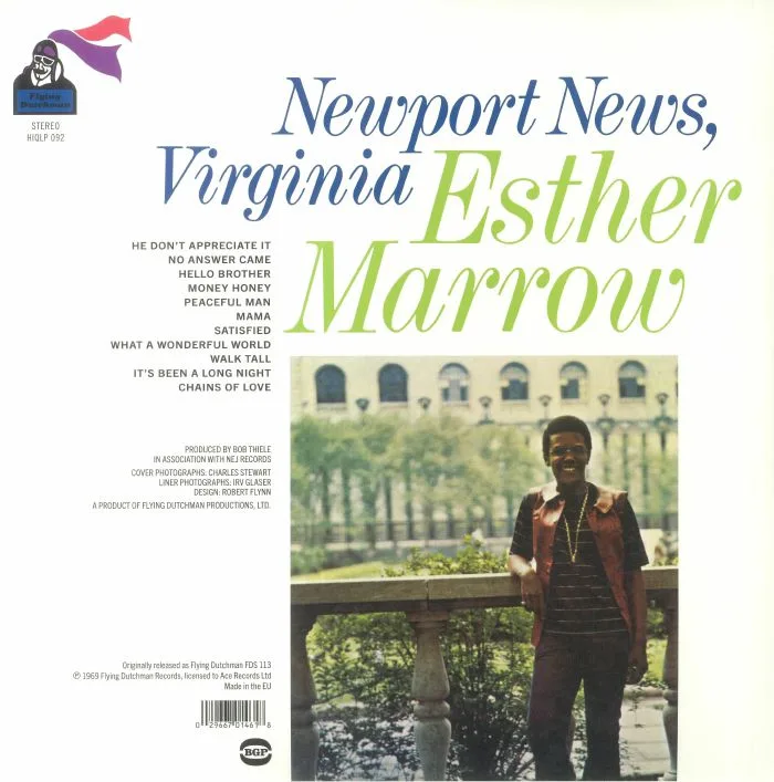Back cover — Esther MARROW — Newport News Virginia (reissue)