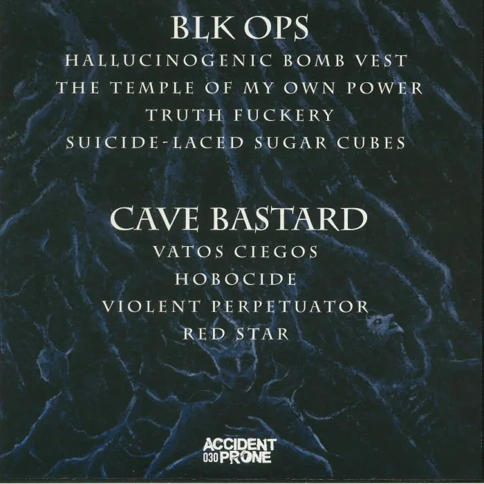 Back cover — BLK OPS / CAVE BASTARD — Split