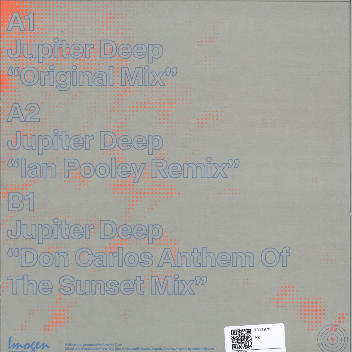 Back cover — Antonio Zuza — Jupiter Deep EP