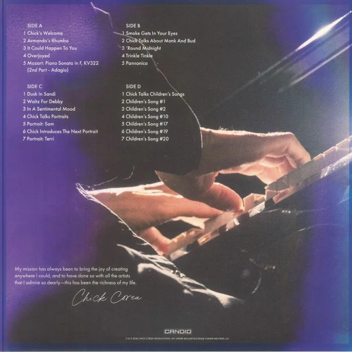 Back cover — Chick COREA — Forever Yours: The Farewell Concert
