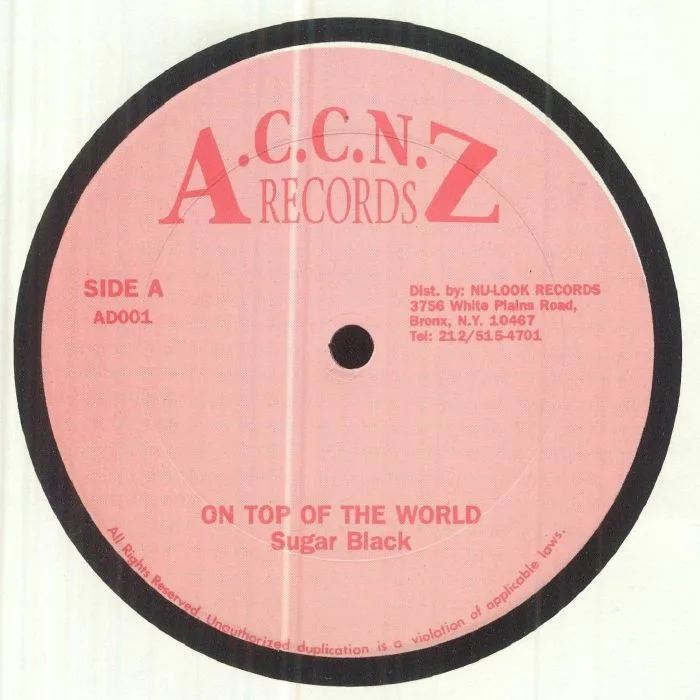 Front cover — SUGAR BLACK — On Top Of The World