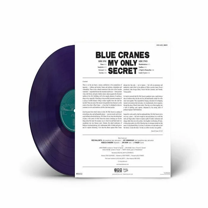 Back cover — BLUE CRANES — My Only Secret