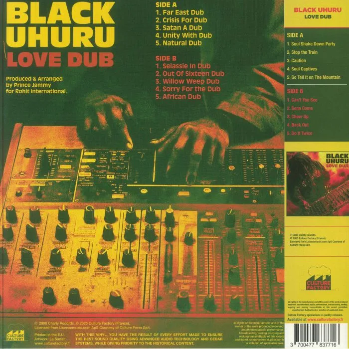 Back cover — BLACK UHURU — Love Dub (Collectors Edition)