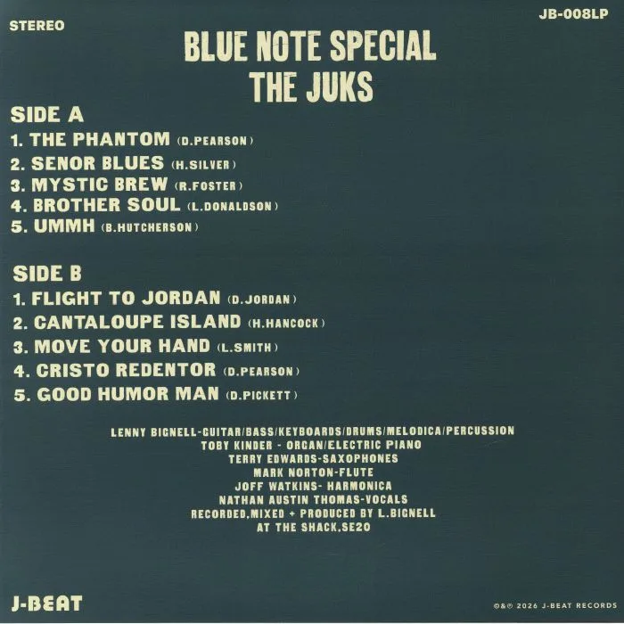 Обратная сторона обложки — The JUKS — Blue Note Special