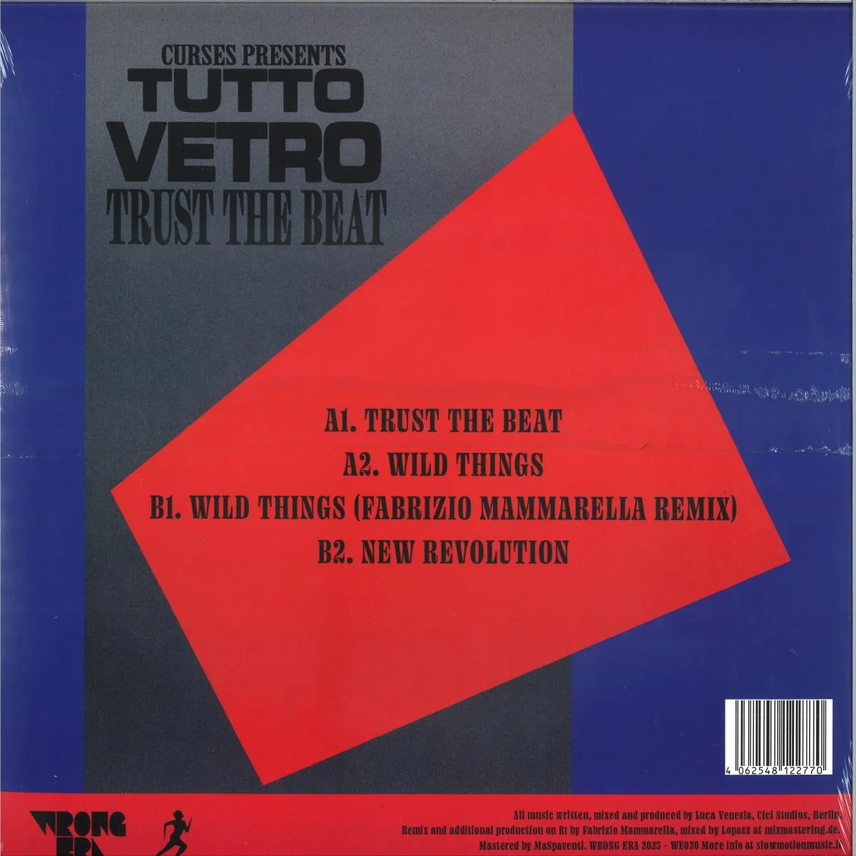 Back cover — Curses presents Tutto Vetro — Trust The Beat