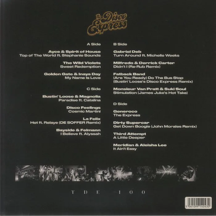 Back cover — VARIOUS — The Disco Express: TDE 100