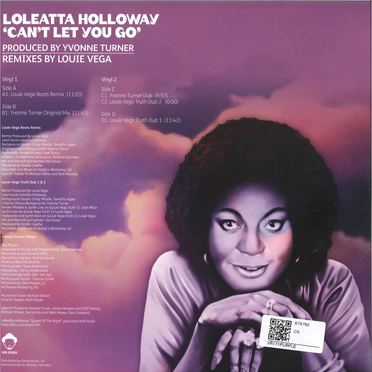 Back cover — Loleatta Holloway — Can't Let You Go (Louie Vega Remixes)