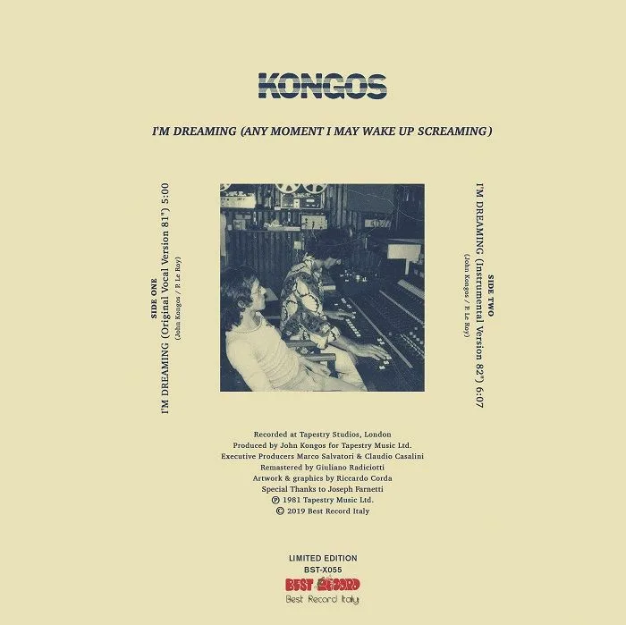 Обратная сторона обложки — John KONGOS — I'm Dreaming (Any Moment I May Wake Up Screaming)