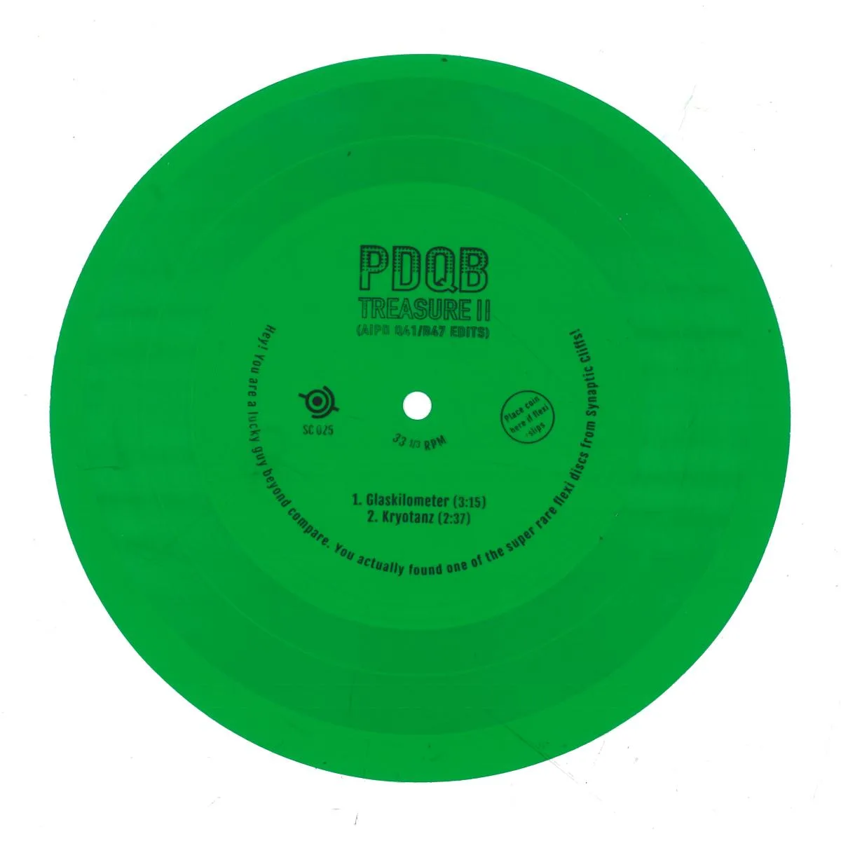 Back cover — pdqb — Treasure II (7")
