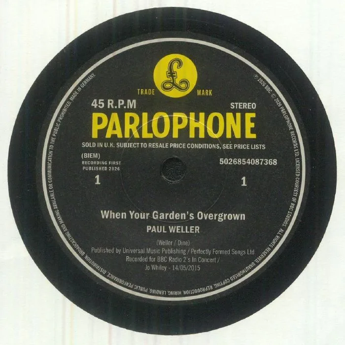 Paul WELLER with LONDON METROPOLITAN ORCHESTRA / HANNAH PEEL — When Your Garden's Overgrown: Live At The BBC (Record Store Day RSD 2026)
