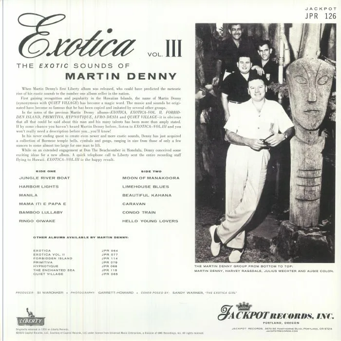 Обратная сторона обложки — Martin DENNY — Exotica Vol III (reissue)