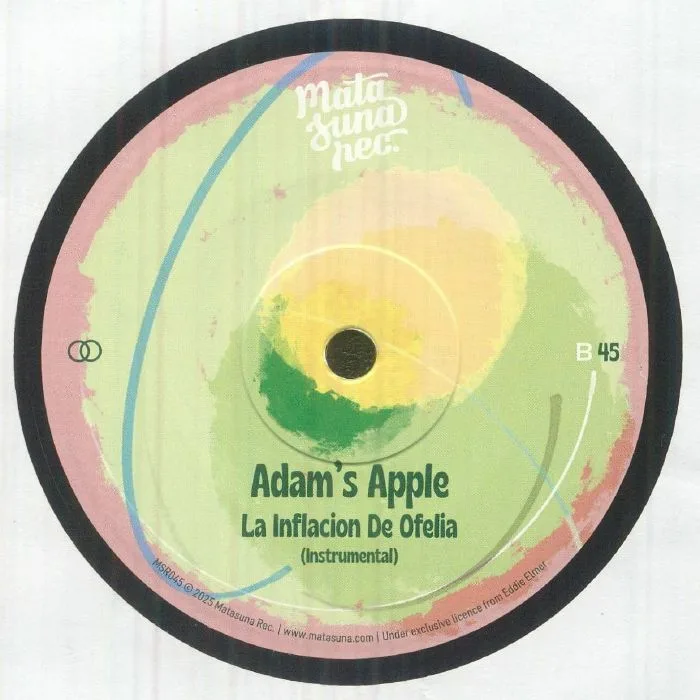 Back cover — ADAM'S APPLE — La Inflacion De Ofelia