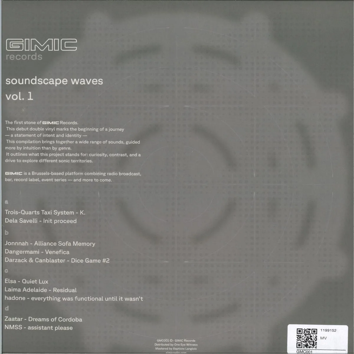 Обратная сторона обложки — Various — Soundscape waves Vol.1 LP 2x12"