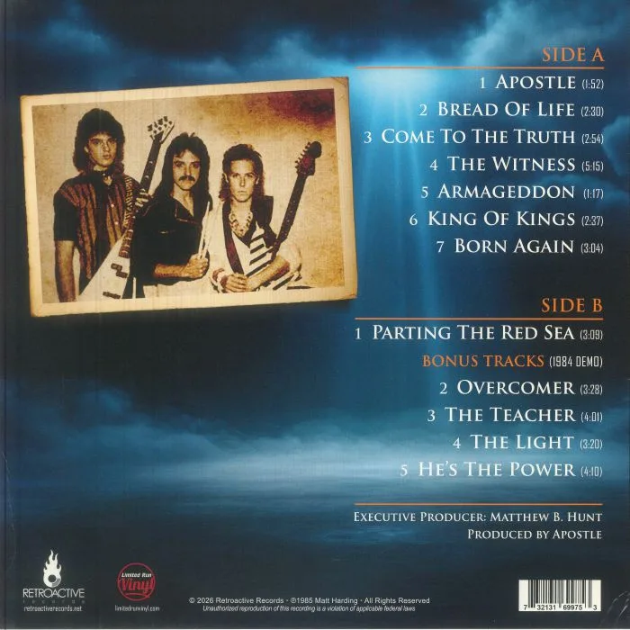 Back cover — APOSTLE — White Metal