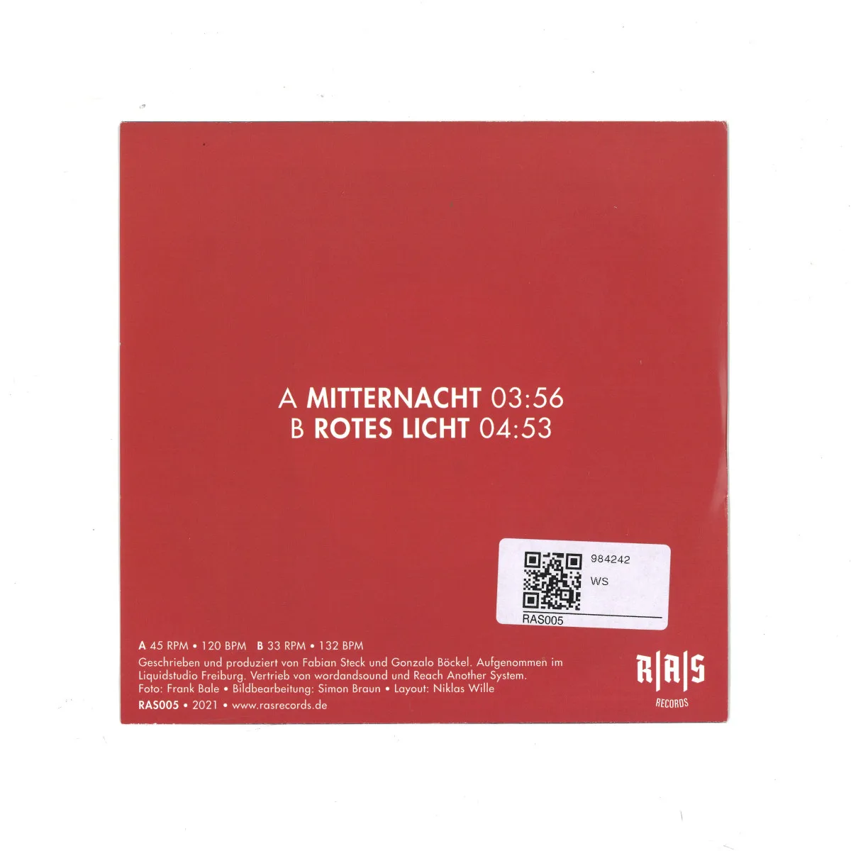 Back cover — Schneider — Mitternacht 7"