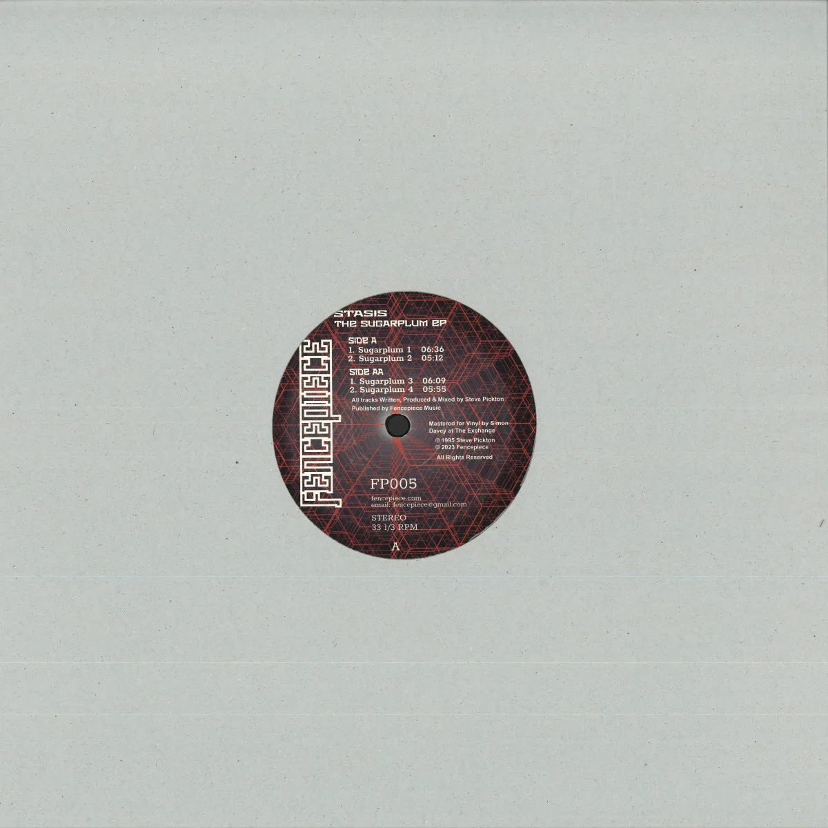 Back cover — Stasis — The Sugarplum EP