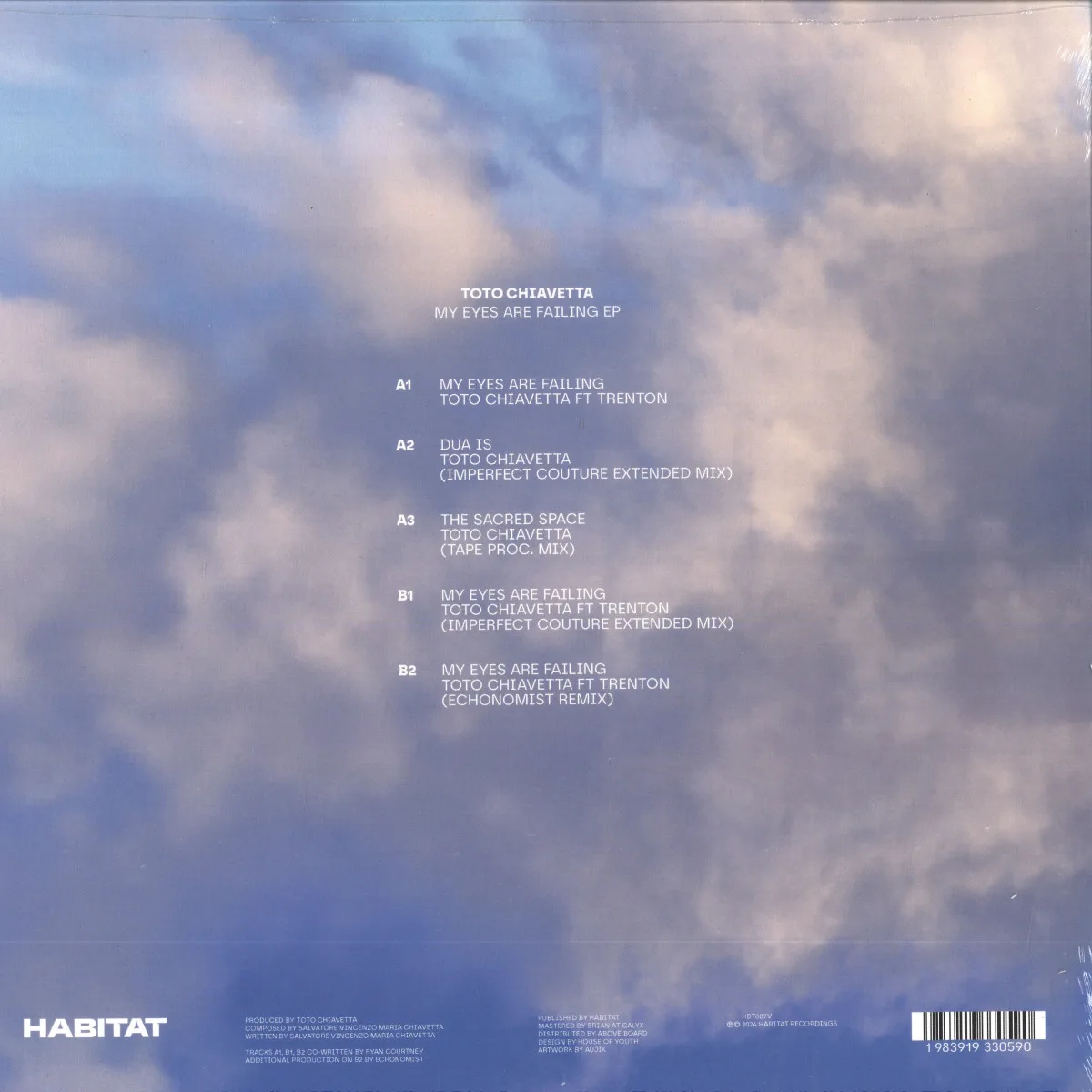 Back cover — Toto Chiavetta — My Eyes Are Failing