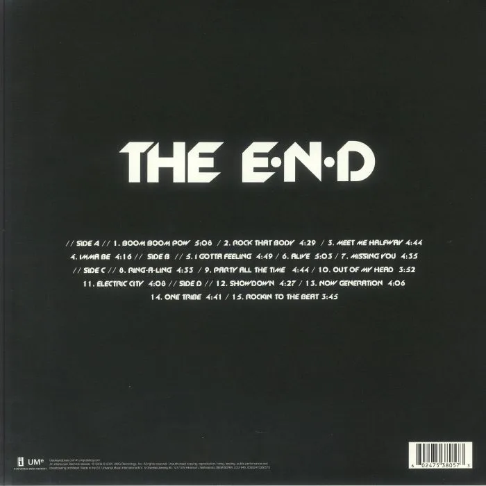 Обратная сторона обложки — The BLACK EYED PEAS — The END