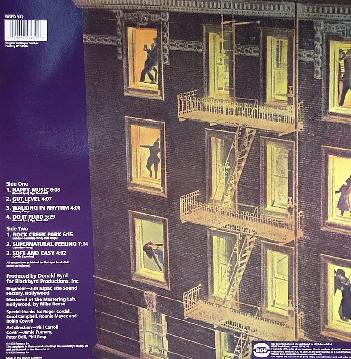 Обратная сторона обложки — The BLACKBYRDS — Night Grooves