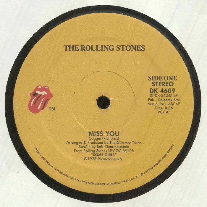 Лицевая сторона обложки — The ROLLING STONES — Miss You