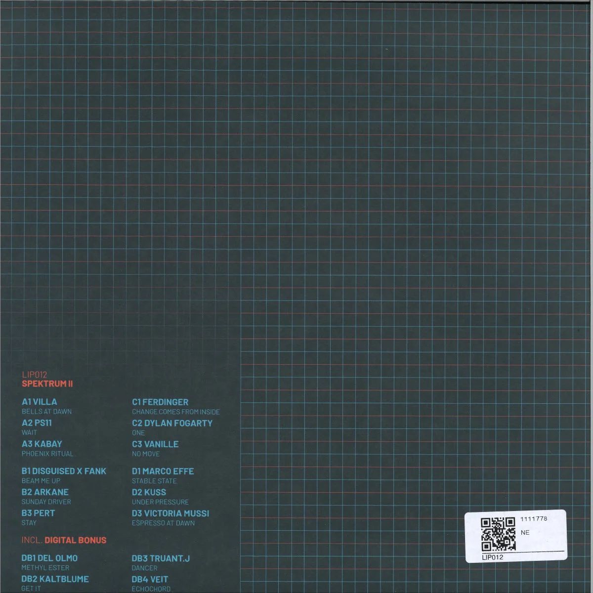 Back cover — Various — Spektrum II (LP 2x12")