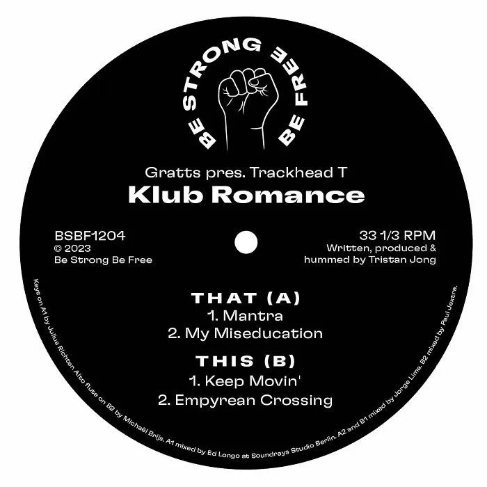 Обратная сторона обложки — GRATTS presents TRACKHEAD T — Klub Romance