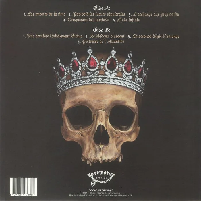 Обратная сторона обложки — SACRAL NIGHT — Le Diademe D' Argent