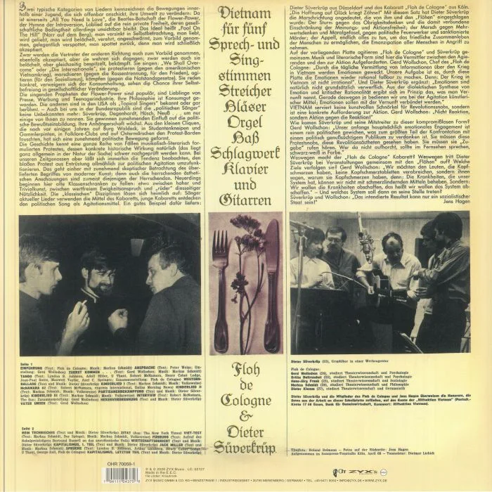 Обратная сторона обложки — FLOH DE COLOGNE / DIETER SUVERKRUP — Vietnam (reissue)