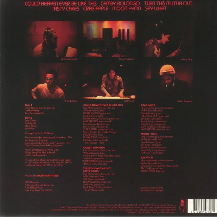 Обратная сторона обложки — Idris MUHAMMAD — Turn This Mutha Out