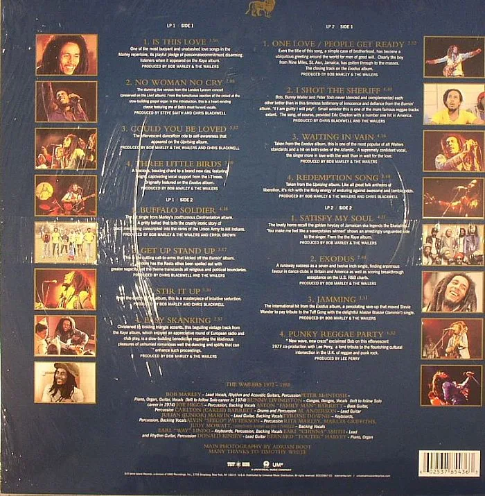 Обратная сторона обложки — Bob MARLEY & THE WAILERS — Legend: The Best Of Bob Marley & The Wailers (30th Anniversary Edition)