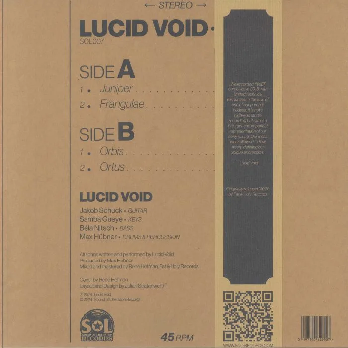 Back cover — LUCID VOID — Saat