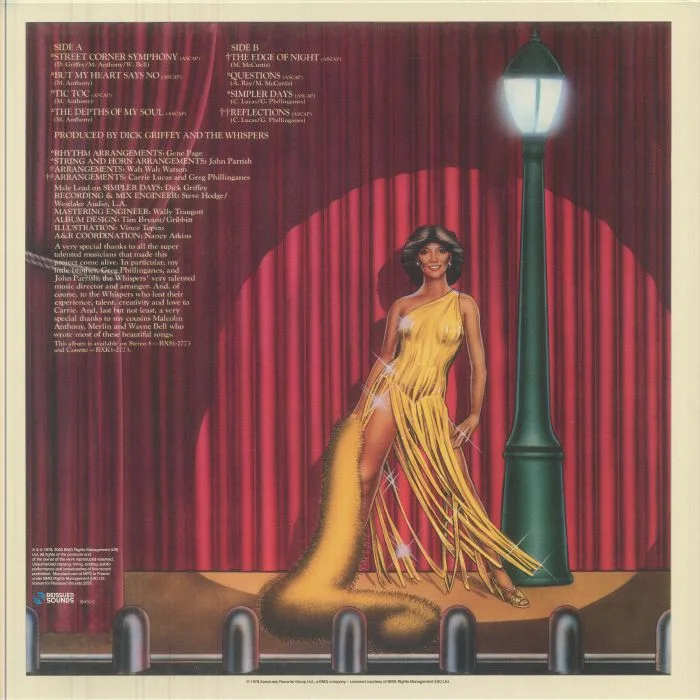 Back cover — Carrie LUCAS — Street Corner Symphony (reissue)