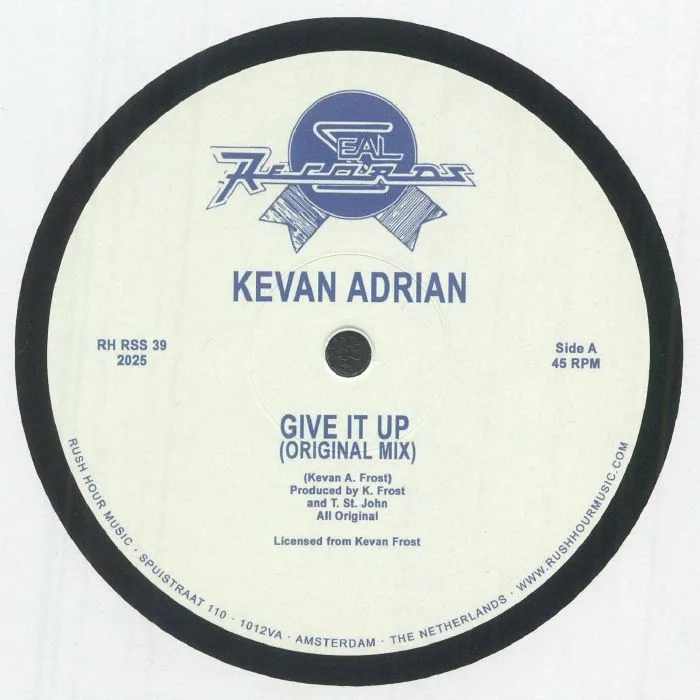 Лицевая сторона обложки — KEVAN ADRIAN — Give It Up