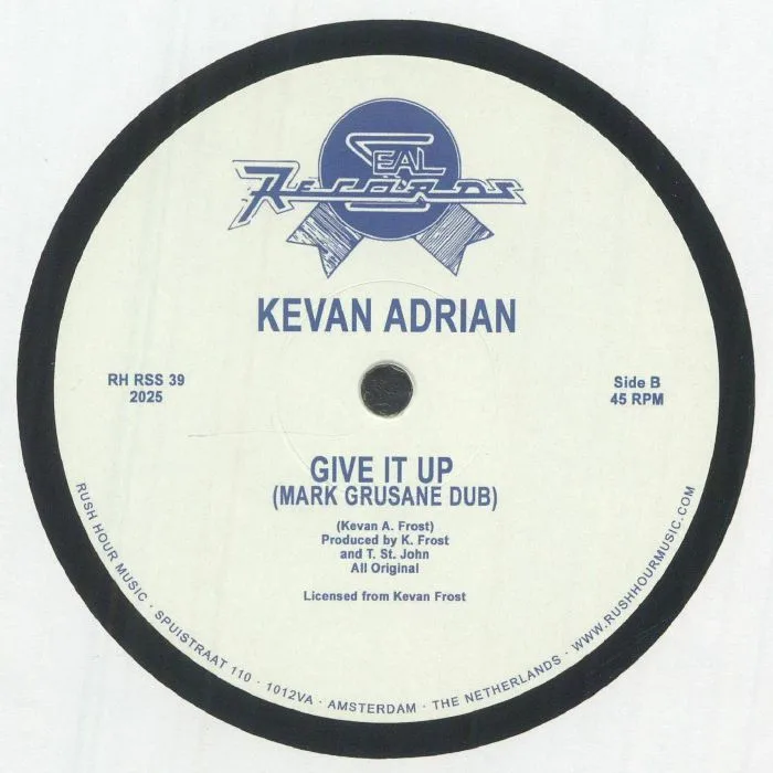 Обратная сторона обложки — KEVAN ADRIAN — Give It Up